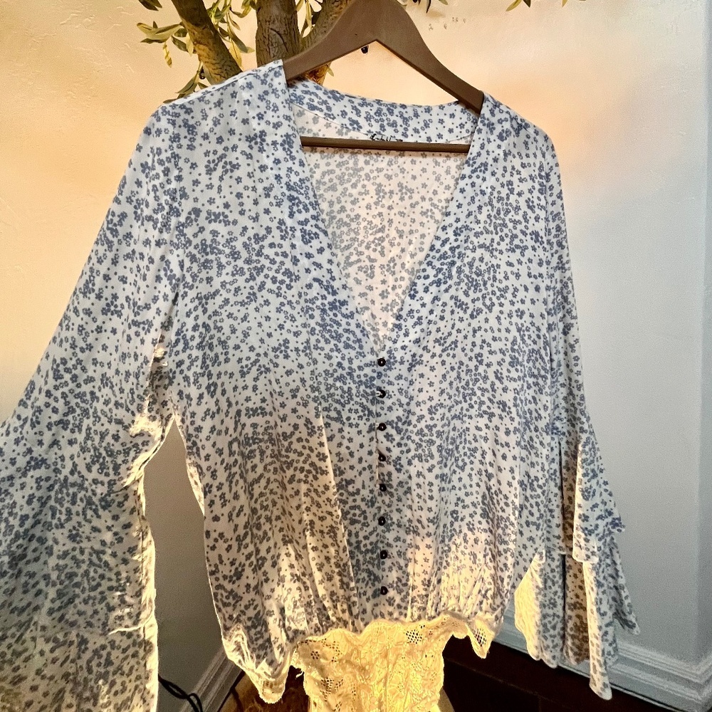Free People floral bodysuit